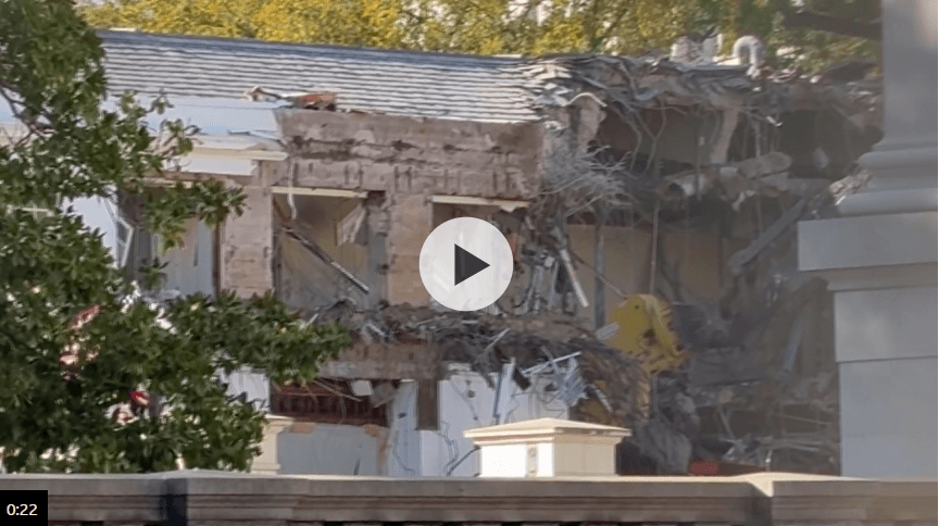 White House begins demolishing part of East Wing for Trump ballroom