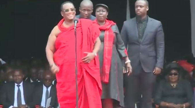 Ruth Odinga cracks mourners as she introduces Ghanaian husband