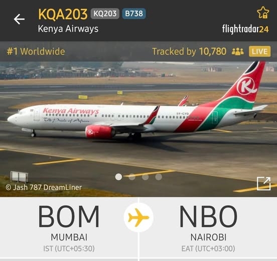 KQ flight to Nairobi to adopt special call sign ‘RAO001’