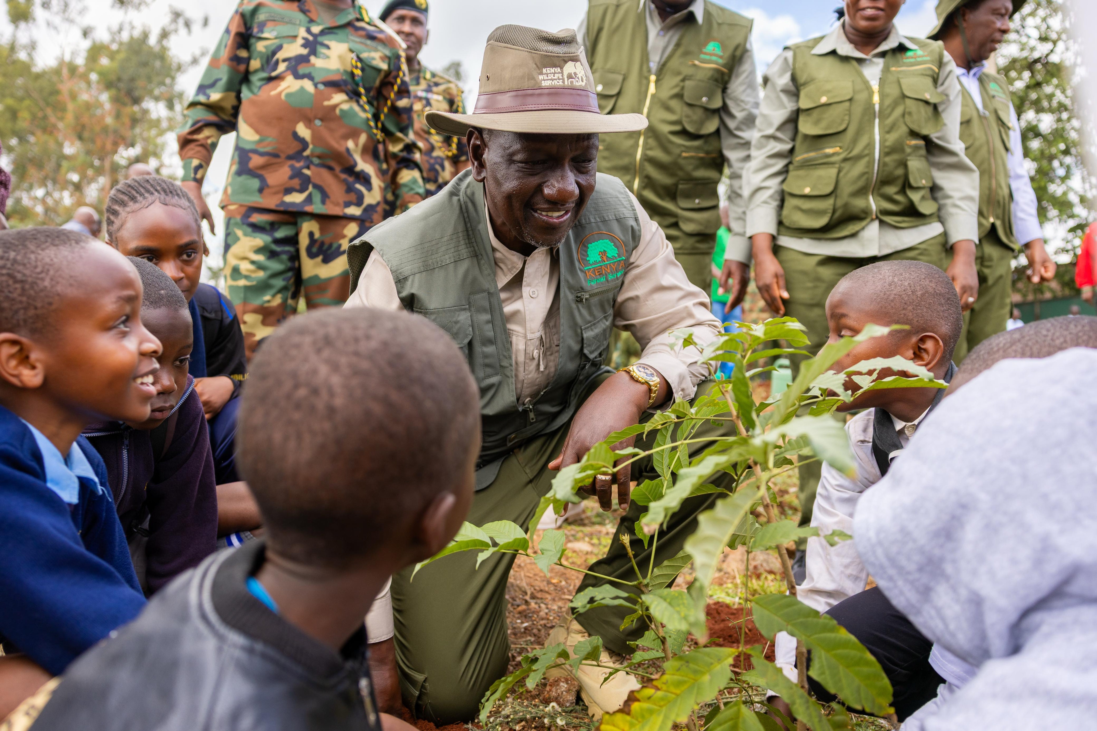 [PHOTOS] Ruto plants trees to mark Mazingira Day