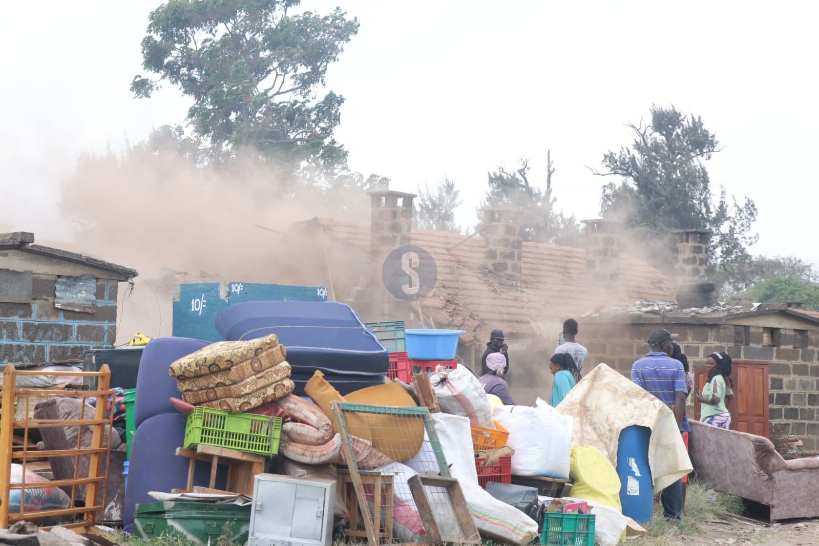 Makongeni residents salvage property as bulldozers roar