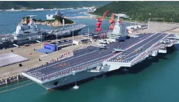 China launches new aircraft carrier in naval race with the US