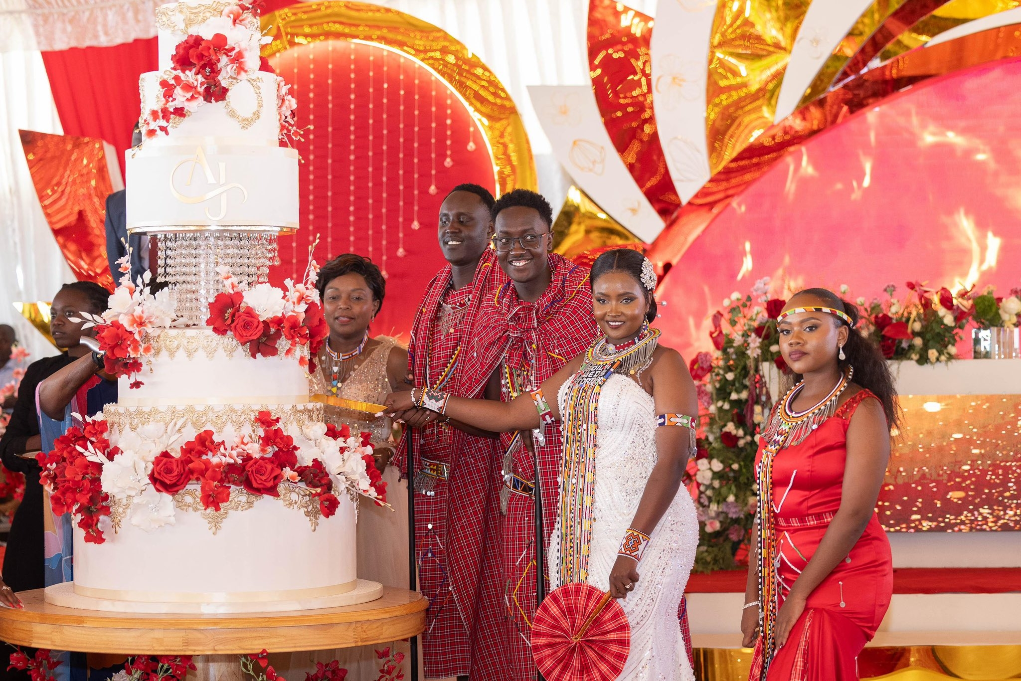 [PHOTOS] Ole Ntutu’s son weds in stylish red-themed wedding