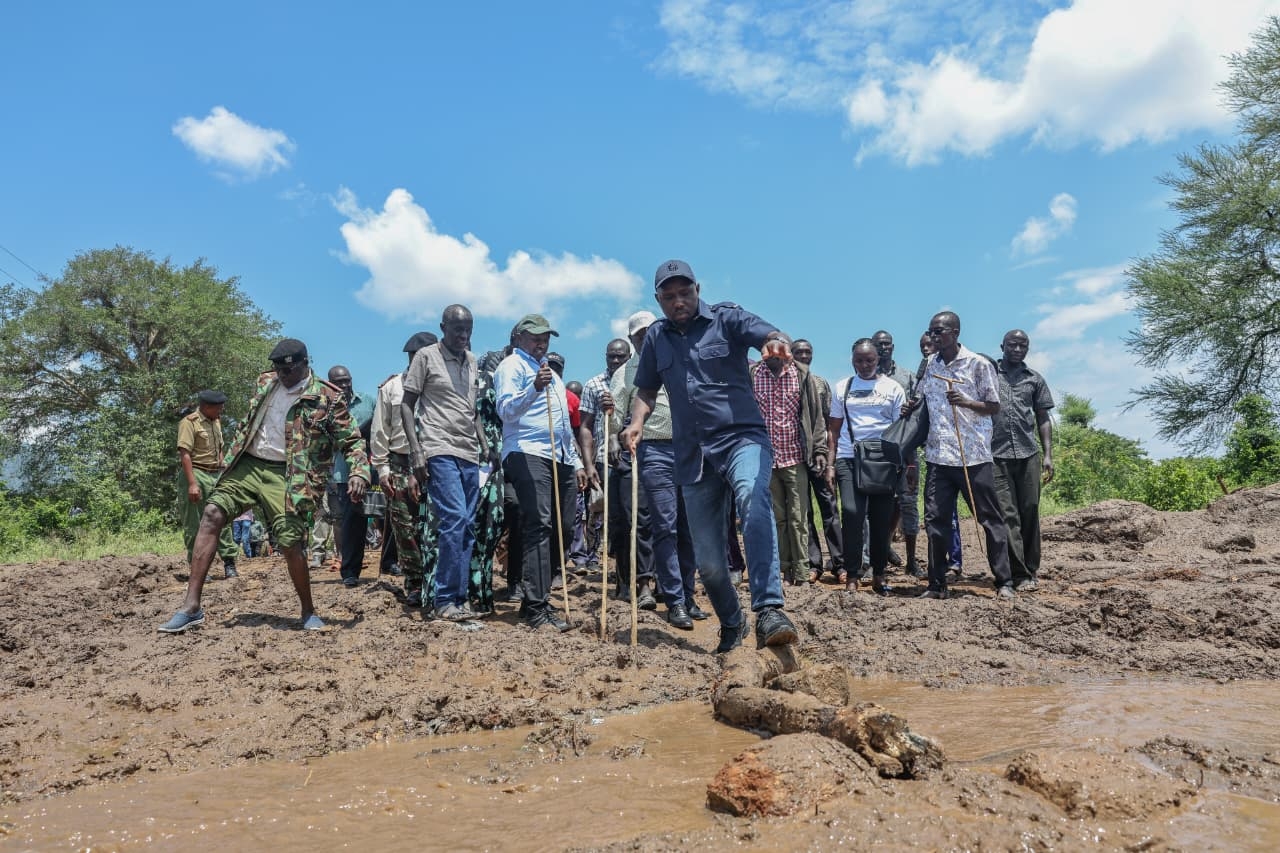 [PHOTOS] CS Murkomen leads search, rescue efforts in Elgeyo mudslide tragedy