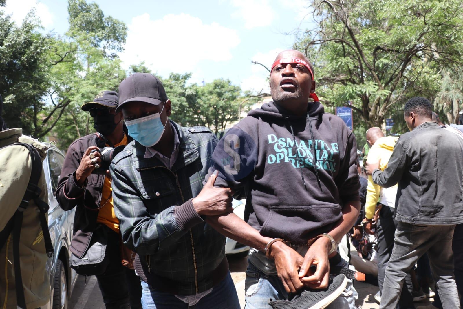 [PHOTOS] Activists arrested during demos at TZ Embassy