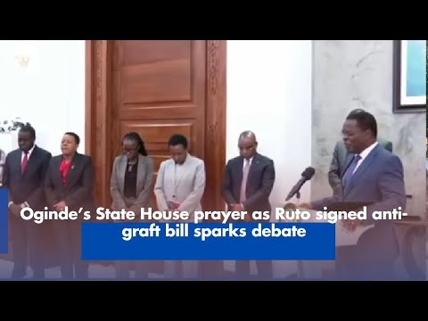 Oginde’s State House prayer as Ruto signed anti-graft bill sparks debate