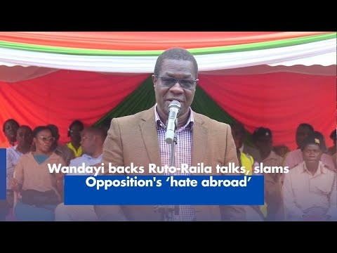 Wandayi backs Ruto-Raila talks, slams Opposition's ‘hate abroad’