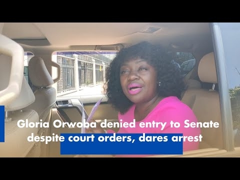 Former nominated senator Gloria Orwoba denied entry to Senate