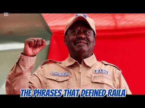 He spoke, and a nation listened. These are the phrases that defined Raila Odinga.