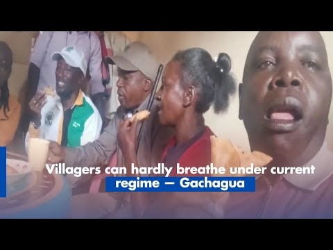 Deputy President Kithure Kindiki shares a cup of tea with residents in Mbeere North, Embu County