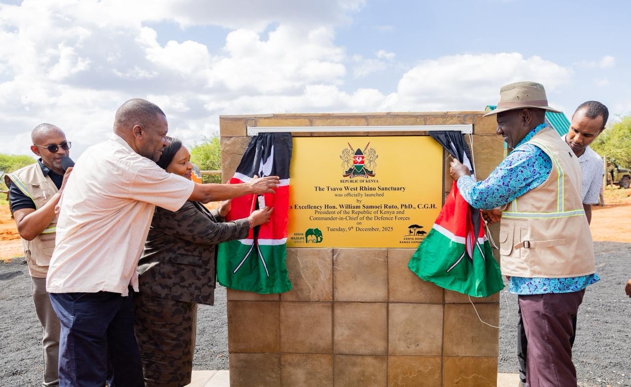 Ruto launches world’s largest rhino sanctuary in Tsavo West