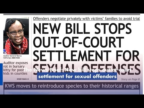 The News Brief : New bill stops out of court settlement for sexual offenders
